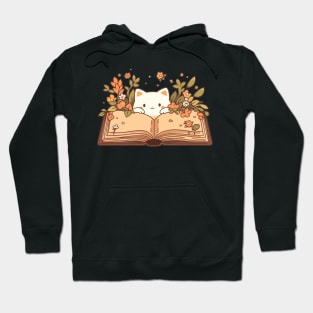 Kawaii Anime Cottagecore Pajama Cat Men Kids Women Bookish Hoodie